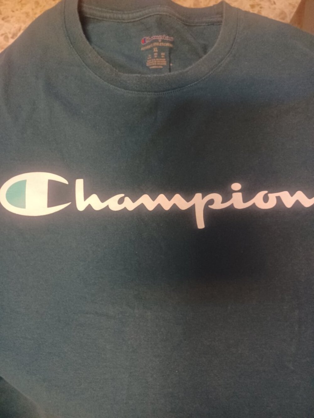 Champion Men's Short Sleeve Tee XL Dark Green